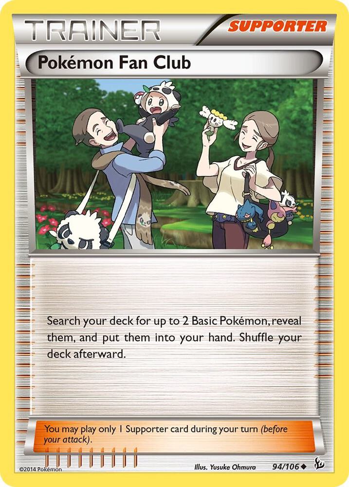 Pokemon Fan Club 94/106 card from XY - Flashfire