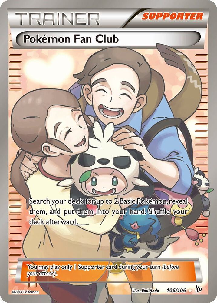 Pokemon Fan Club (106 Full Art) 106/106 card from XY - Flashfire