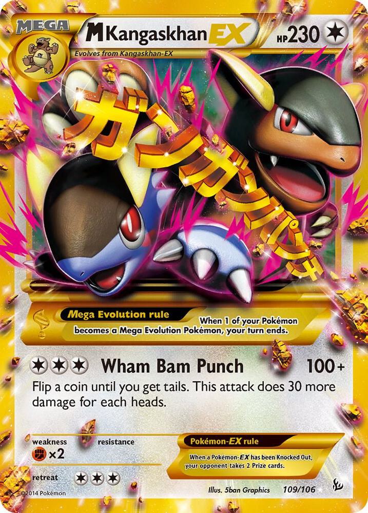 M Kangaskhan EX (109 Secret Rare) 109/106 card from XY - Flashfire