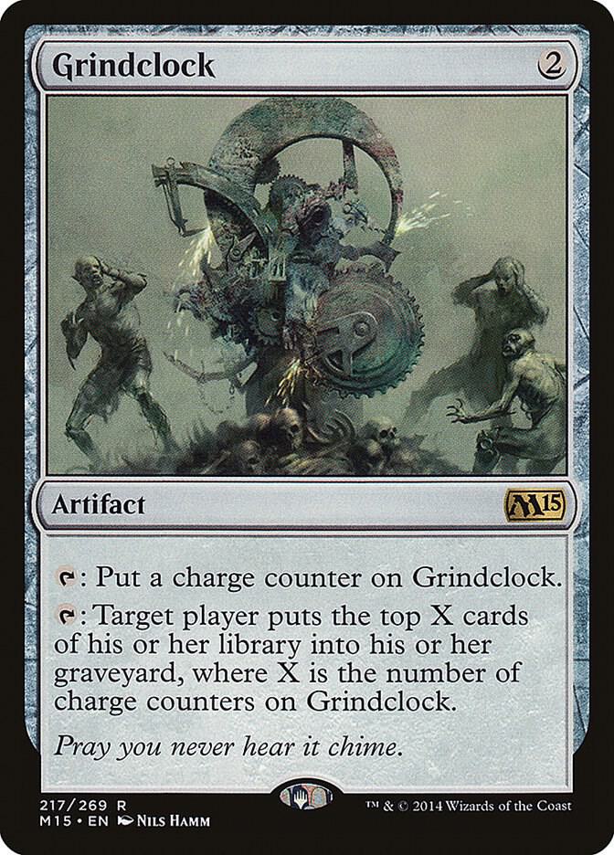 Grindclock 217 card from Magic 2015 (M15)