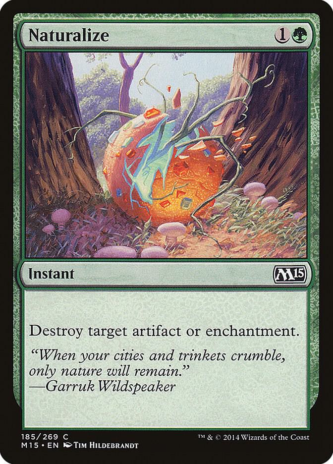Naturalize 185 card from Magic 2015 (M15)