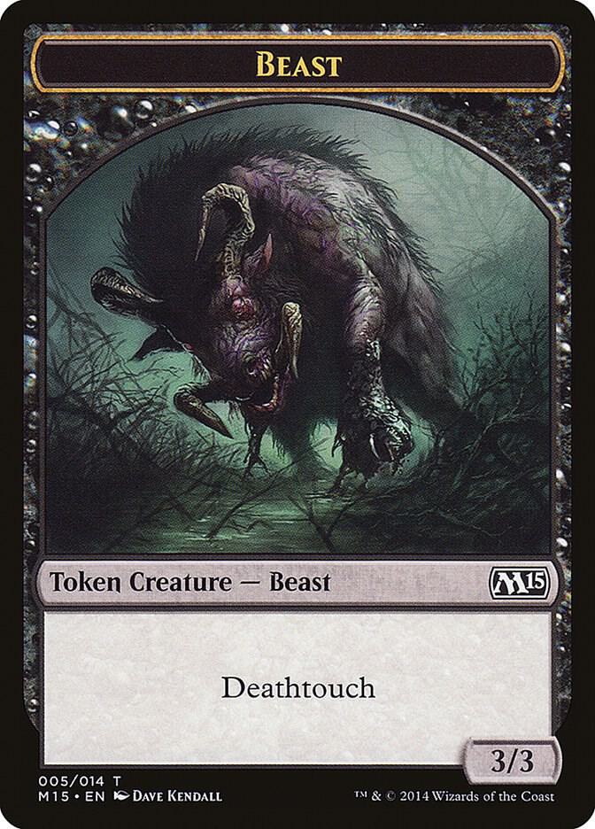 Beast Token (Black) 5 card from Magic 2015 (M15)