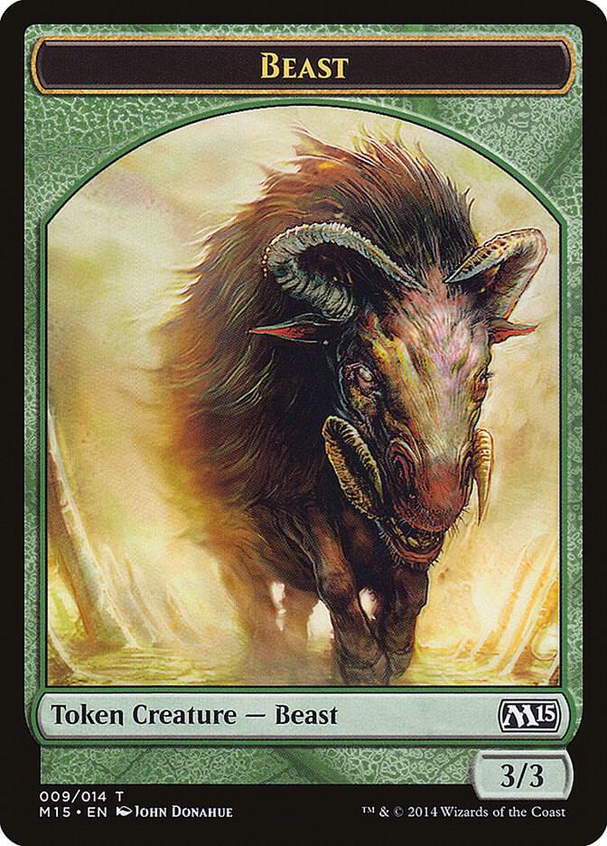 Beast Token (Green) 9 card from Magic 2015 (M15)