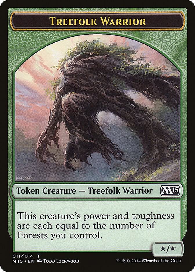 Treefolk Warrior Token 11 card from Magic 2015 (M15)