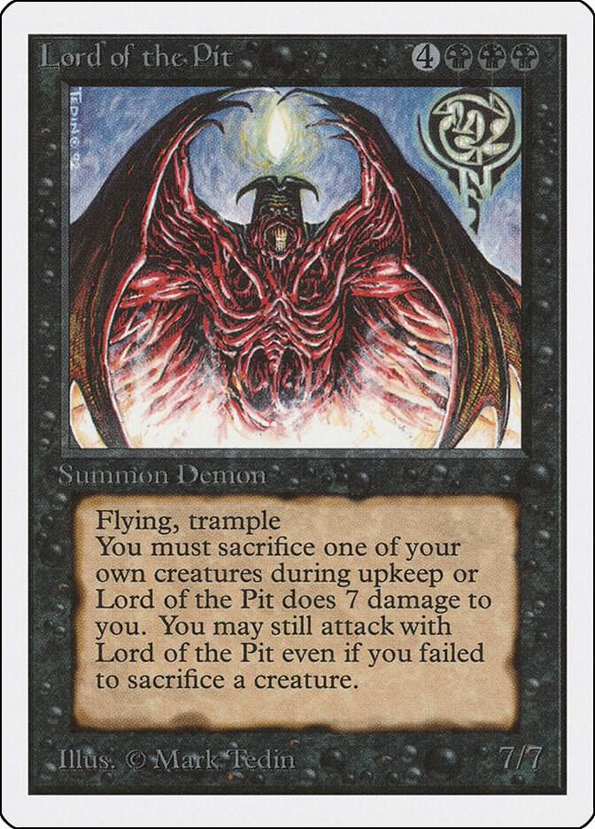 Lord of the Pit card from Unlimited Edition