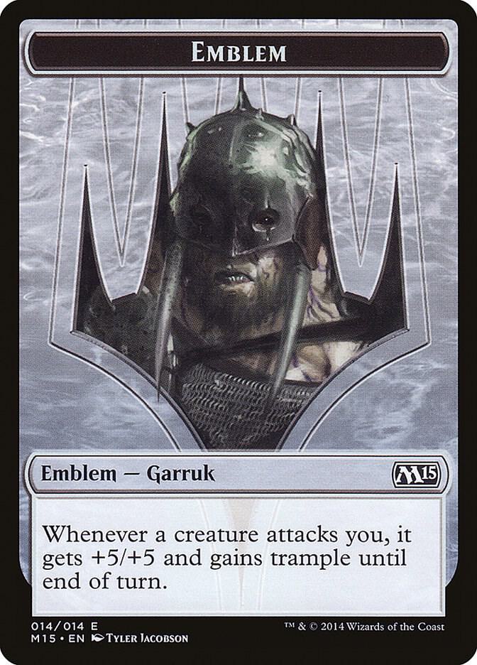 Emblem - Garruk, Apex Predator 14 card from Magic 2015 (M15)