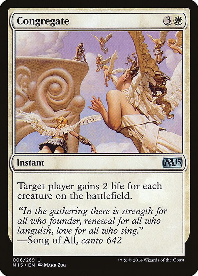 Congregate 6 card from Magic 2015 (M15)