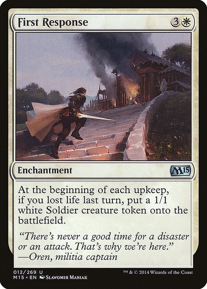 First Response 12 card from Magic 2015 (M15)