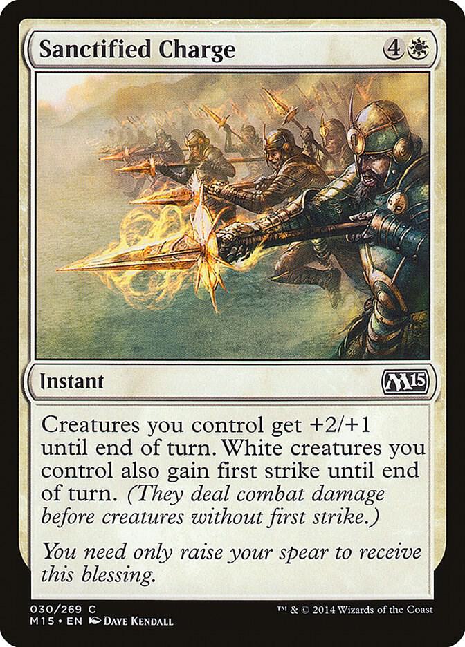 Sanctified Charge 30 card from Magic 2015 (M15)