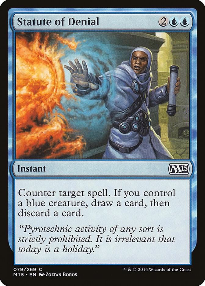 Statute of Denial 79 card from Magic 2015 (M15)