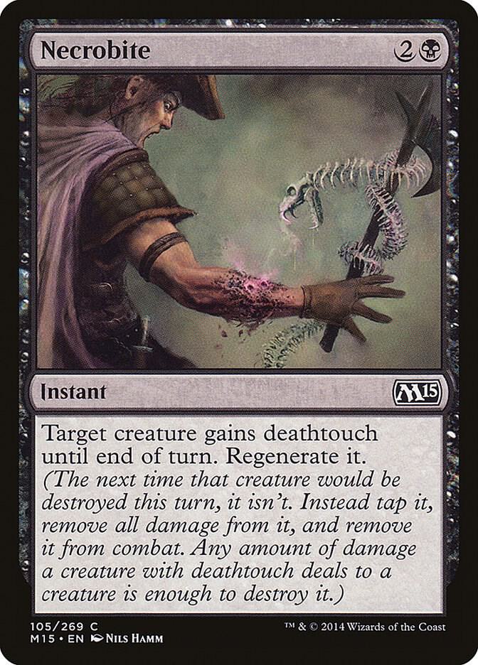 Necrobite 105 card from Magic 2015 (M15)