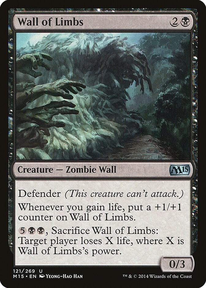 Wall of Limbs 121 card from Magic 2015 (M15)