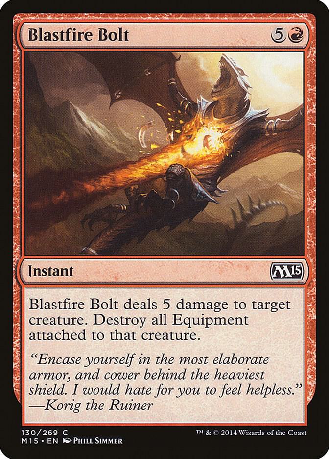 Blastfire Bolt 130 card from Magic 2015 (M15)