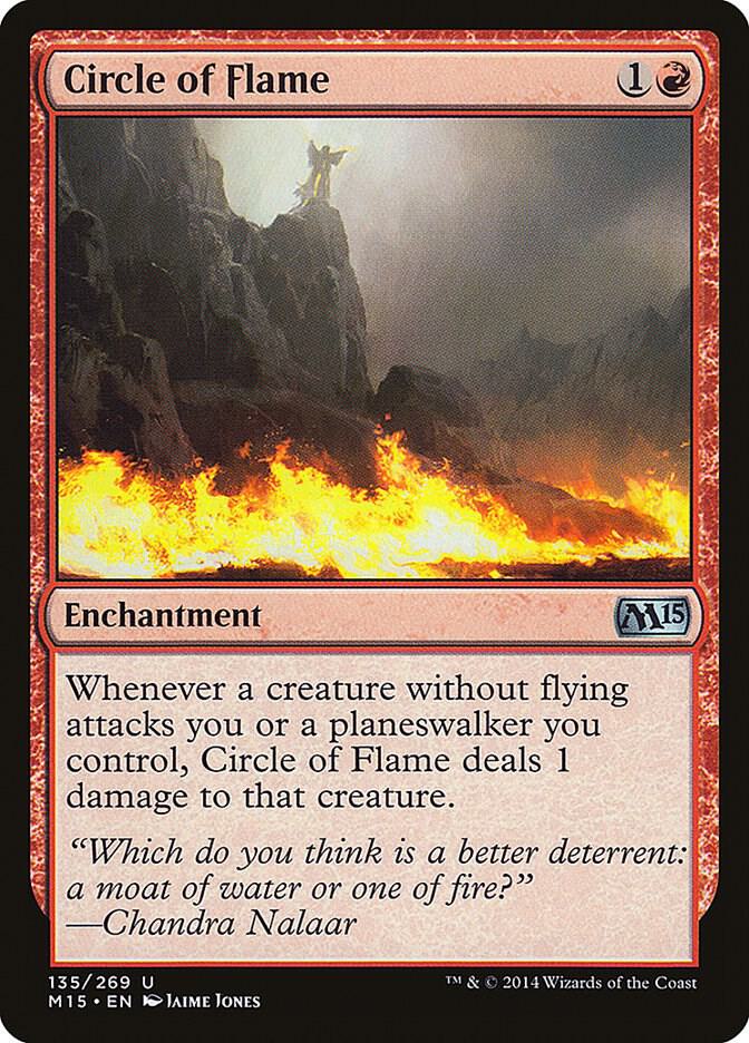 Circle of Flame 135 card from Magic 2015 (M15)