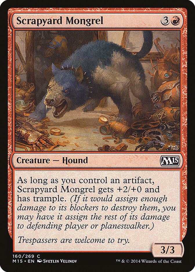 Scrapyard Mongrel 160 card from Magic 2015 (M15)