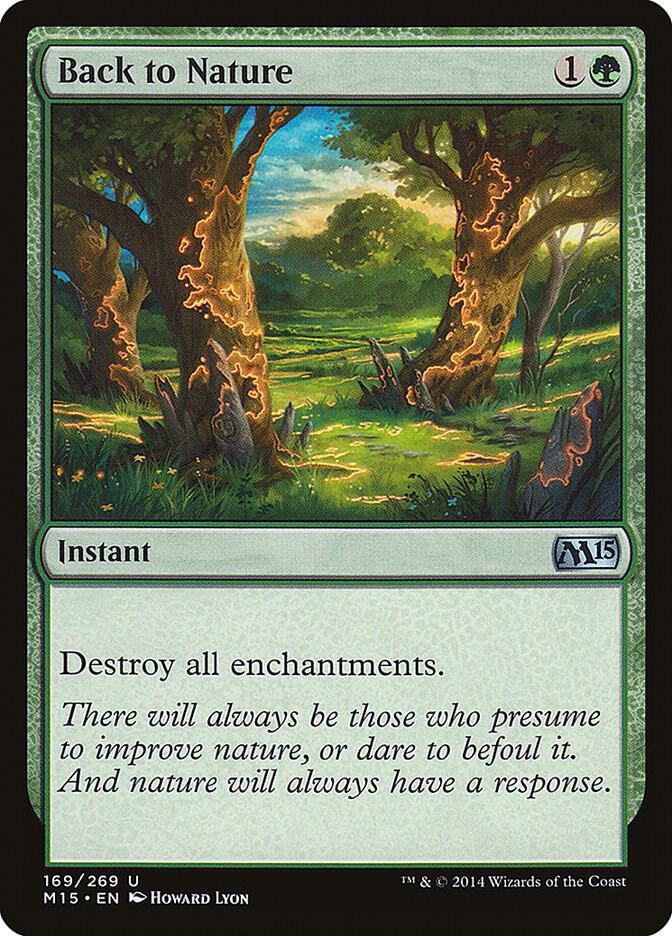 Back to Nature 169 card from Magic 2015 (M15)
