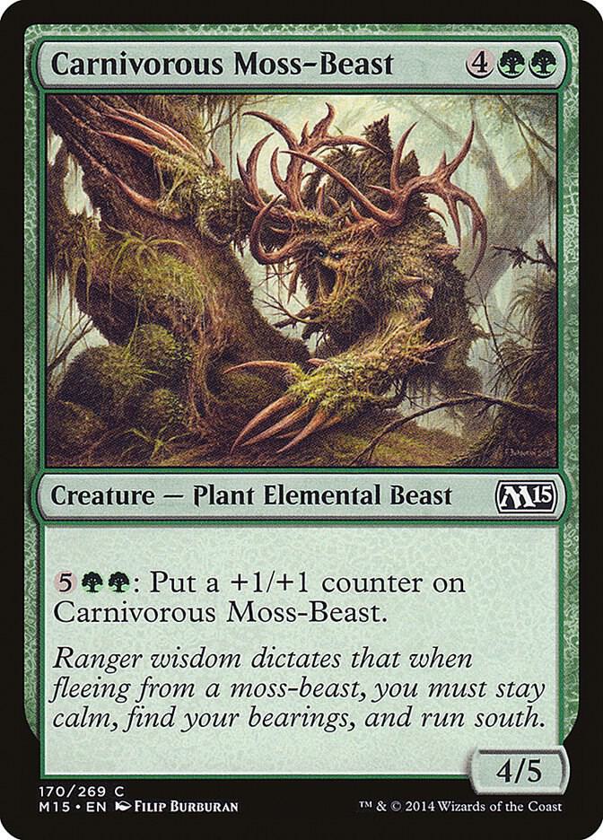 Carnivorous Moss-Beast 170 card from Magic 2015 (M15)