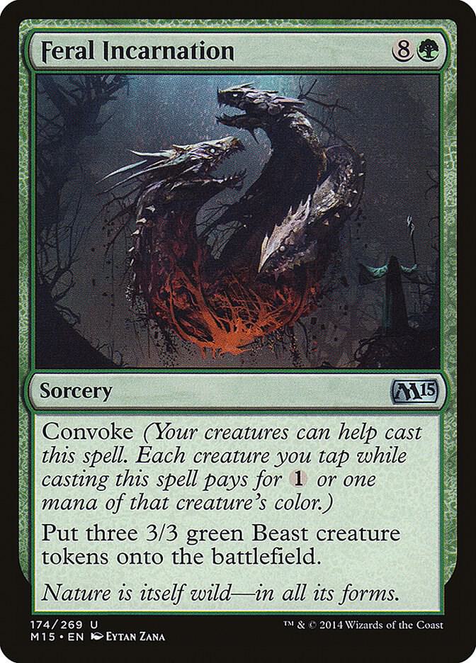 Feral Incarnation 174 card from Magic 2015 (M15)
