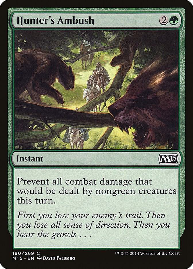 Hunter's Ambush 180 card from Magic 2015 (M15)