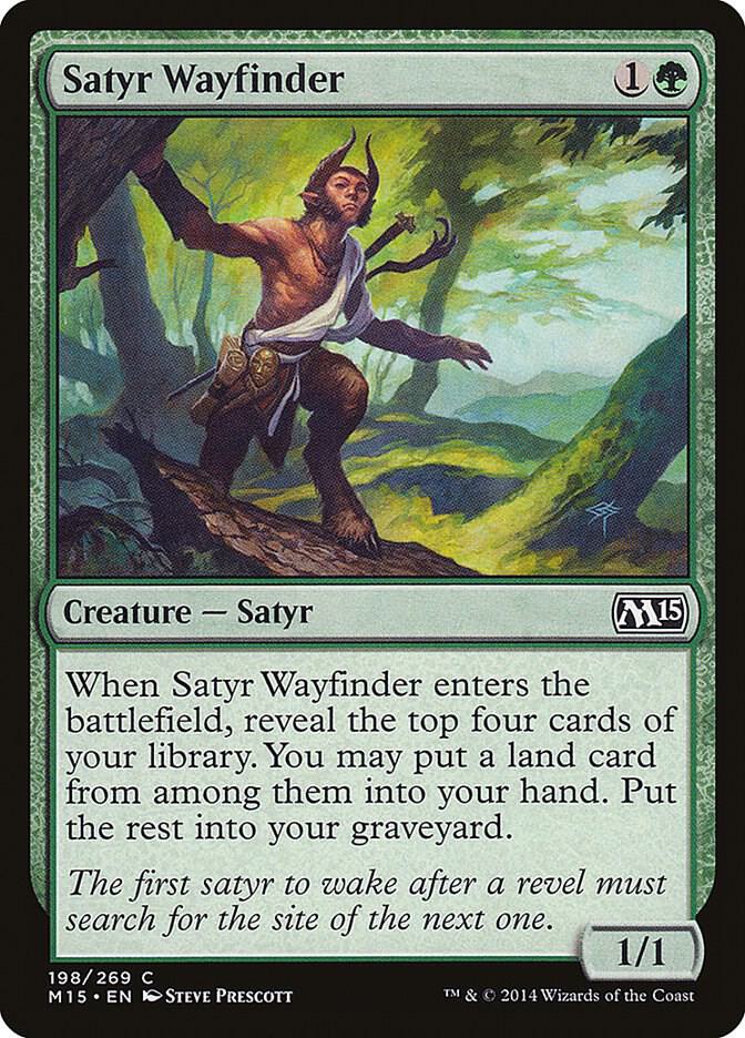 Satyr Wayfinder 198 card from Magic 2015 (M15)