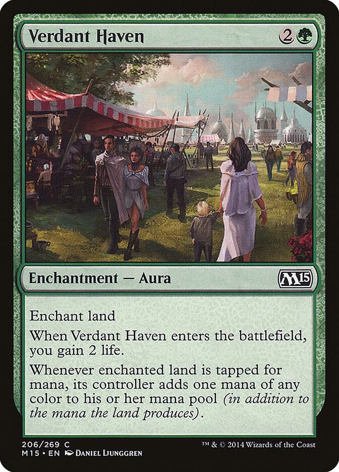 Verdant Haven 206 card from Magic 2015 (M15)
