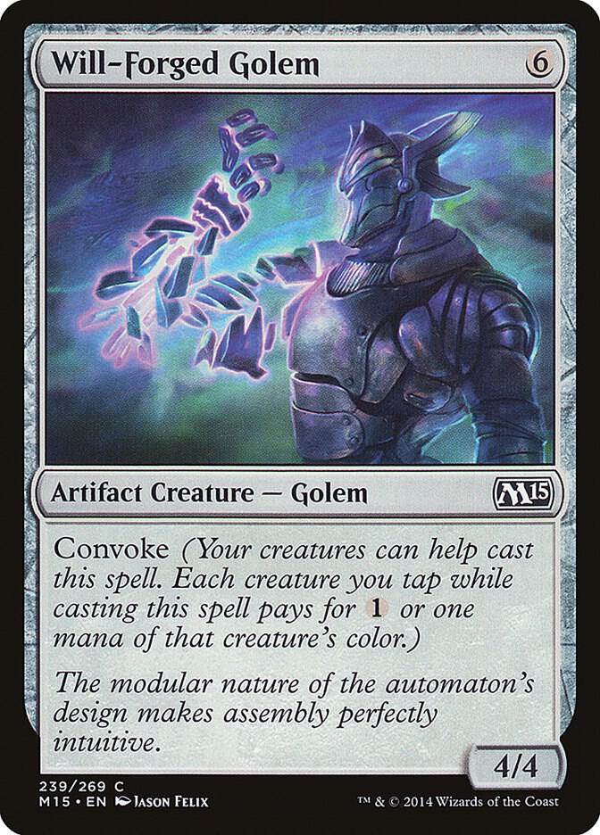 Will-Forged Golem 239 card from Magic 2015 (M15)