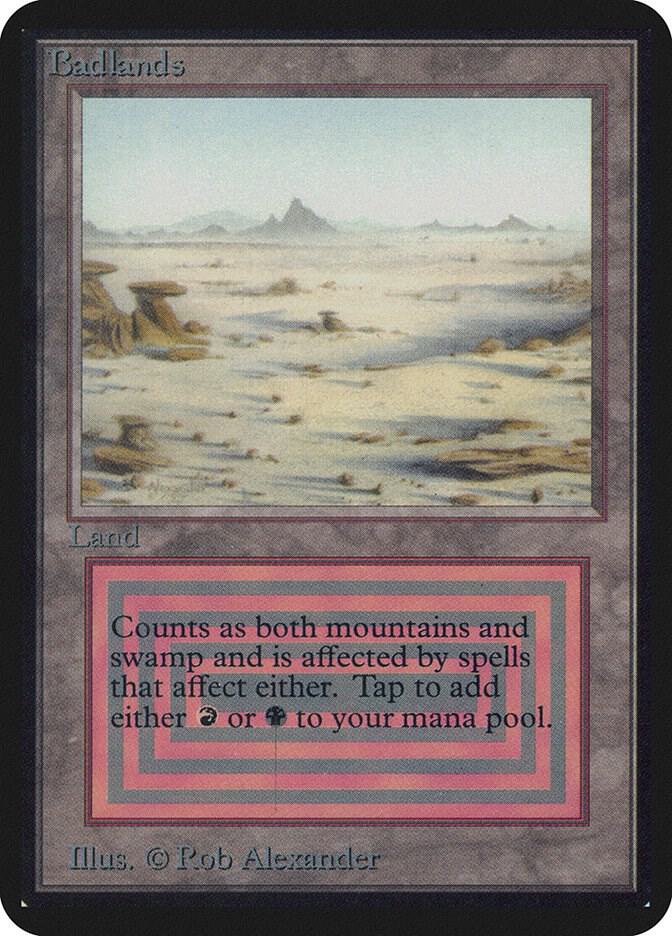 Badlands card from Alpha Edition