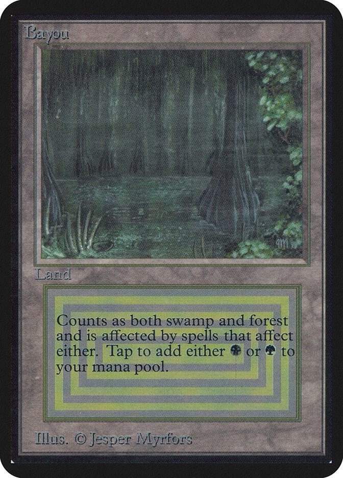 Bayou card from Alpha Edition