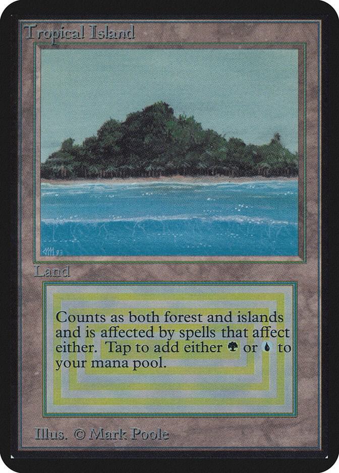 Tropical Island card from Alpha Edition