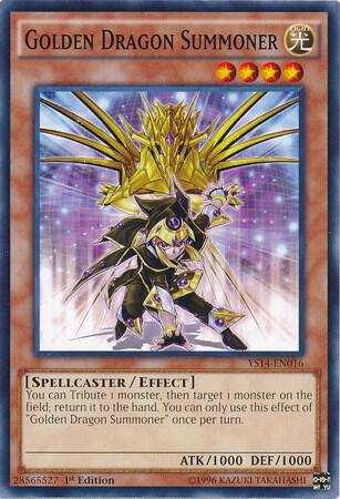 Golden Dragon Summoner YS14-EN016 card from Super Starter: Space-Time Showdown