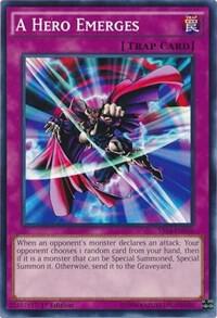 A Hero Emerges YS14-EN036 card from Super Starter: Space-Time Showdown