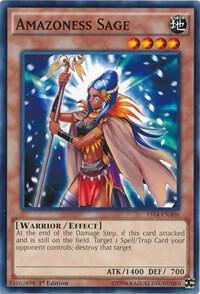 Amazoness Sage YS14-ENA06 card from Super Starter: Space-Time Showdown Power-Up Pack
