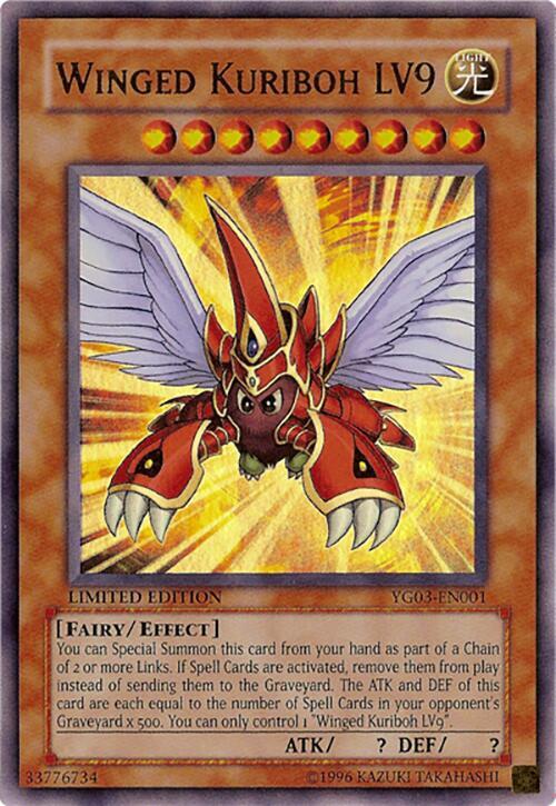 Winged Kuriboh LV9 YG03-EN001 card from Yu-Gi-Oh! GX Manga Promotional Cards