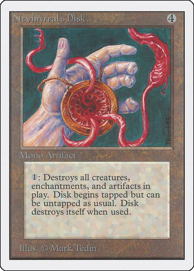 Nevinyrral's Disk card from Unlimited Edition