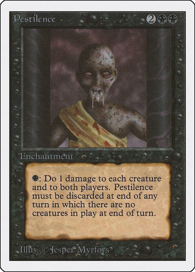 Pestilence card from Unlimited Edition