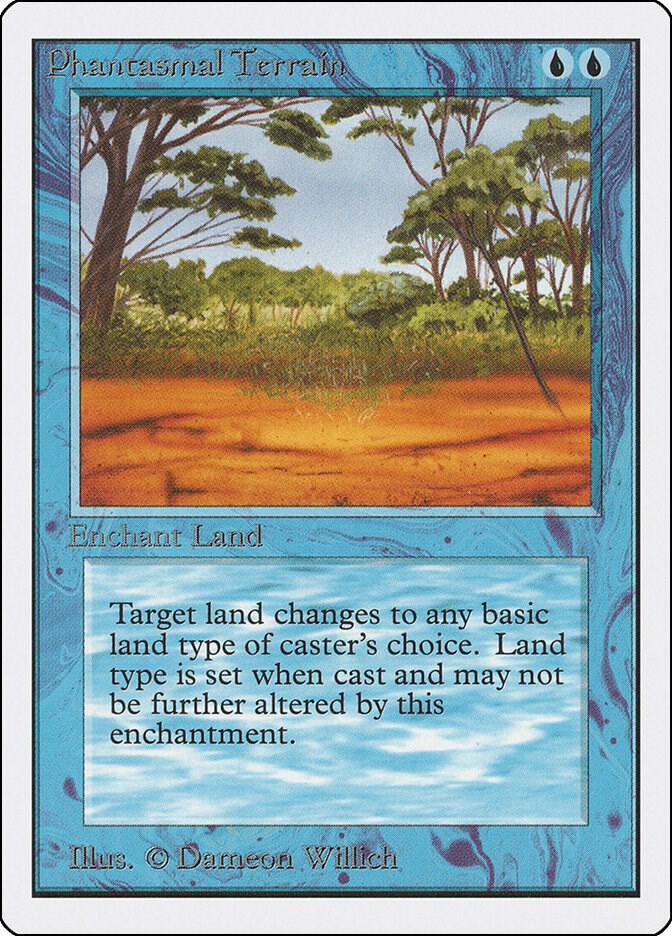 Phantasmal Terrain card from Unlimited Edition