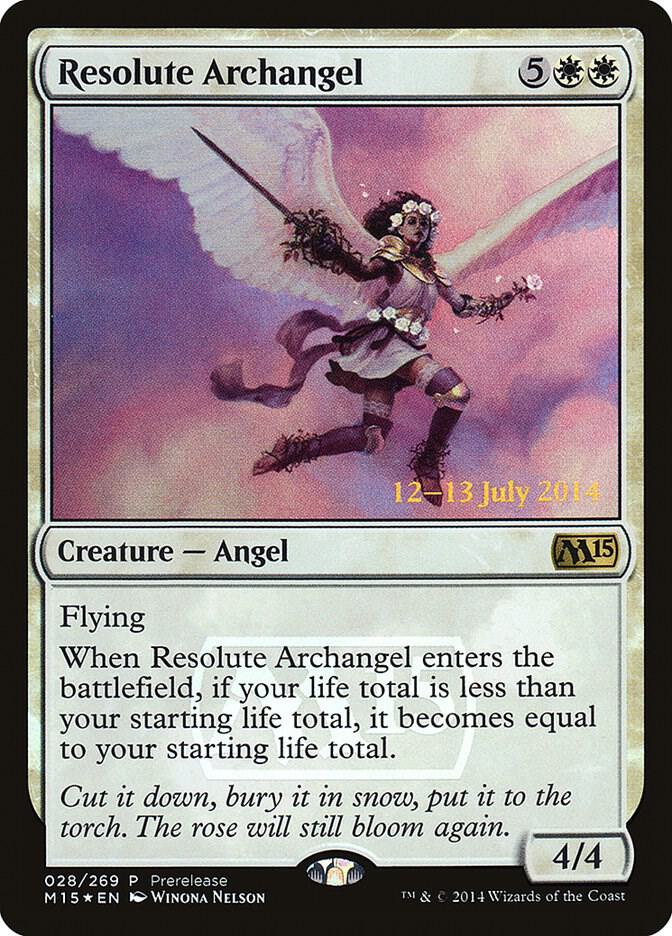 Resolute Archangel 28 card from Prerelease Cards