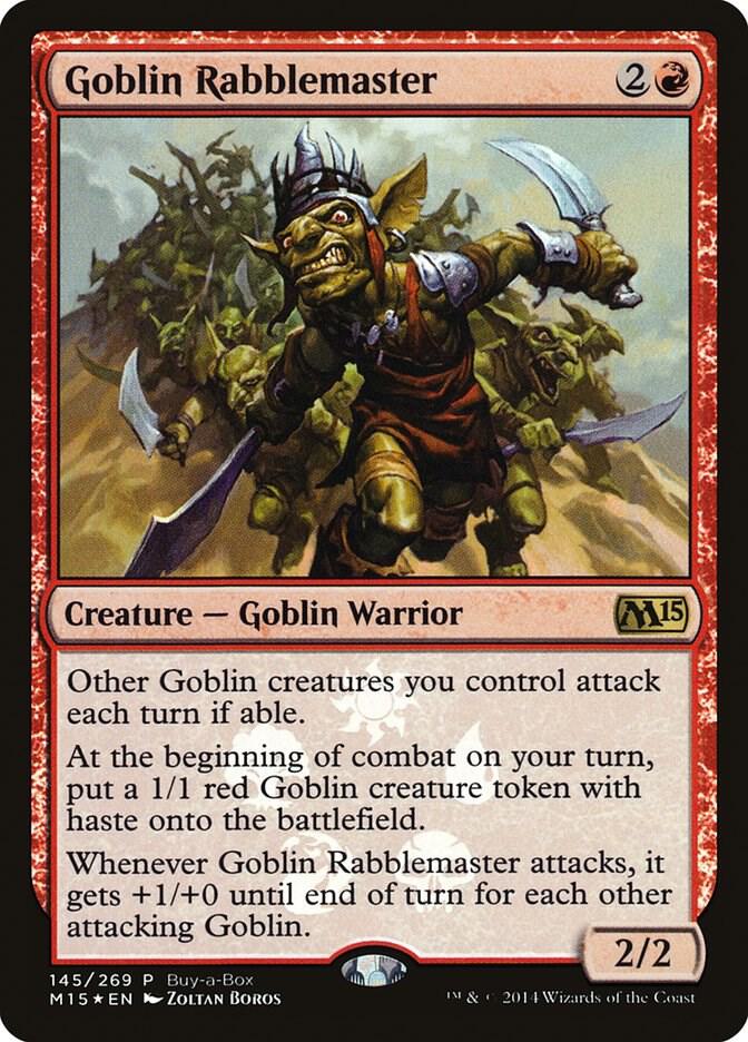Goblin Rabblemaster 145 card from Buy-A-Box Promos