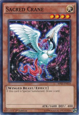 Sacred Crane BP03-EN010 card from Battle Pack 3: Monster League