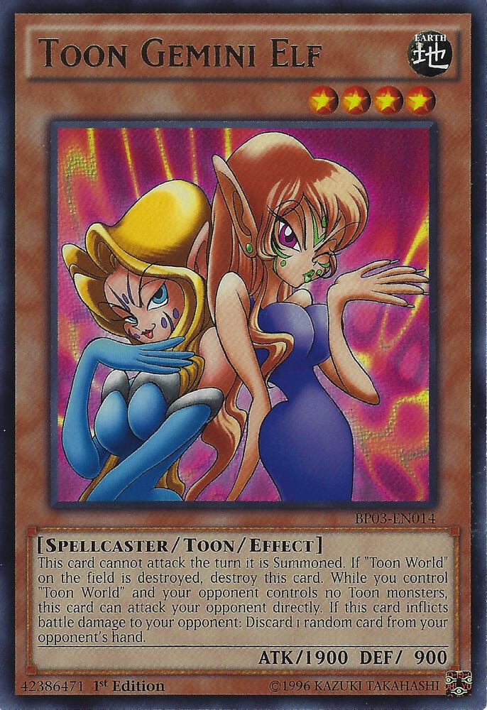 Toon Gemini Elf BP03-EN014 card from Battle Pack 3: Monster League