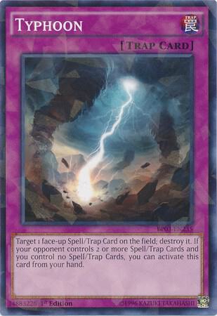 Typhoon (Shatterfoil) BP03-EN235 card from Battle Pack 3: Monster League