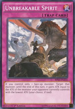 Unbreakable Spirit BP03-EN234 card from Battle Pack 3: Monster League