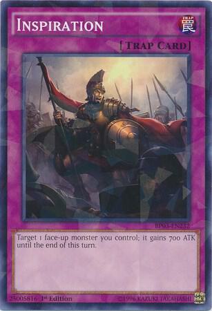 Inspiration (Shatterfoil) BP03-EN232 card from Battle Pack 3: Monster League