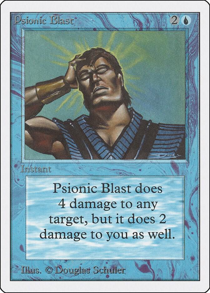 Psionic Blast card from Unlimited Edition