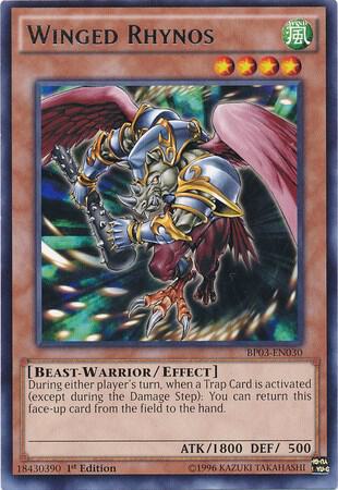 Winged Rhynos BP03-EN030 card from Battle Pack 3: Monster League