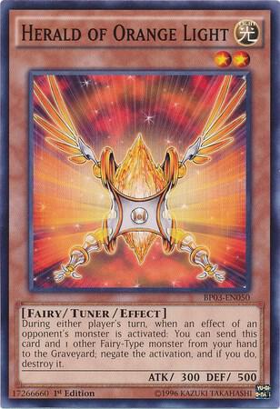 Herald of Orange Light BP03-EN050 card from Battle Pack 3: Monster League