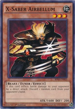 X-Saber Airbellum BP03-EN063 card from Battle Pack 3: Monster League