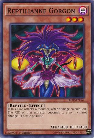 Reptilianne Gorgon BP03-EN067 card from Battle Pack 3: Monster League