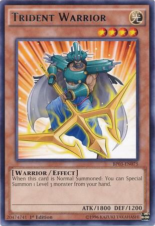 Trident Warrior BP03-EN075 card from Battle Pack 3: Monster League