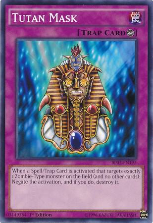 Tutan Mask BP03-EN195 card from Battle Pack 3: Monster League